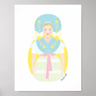 Poster Cartaz da Matrioshka Sorb, Wend, Lusaciana