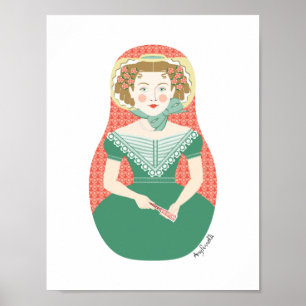 Poster Cartaz da Matryoshka da Hera Inglesa