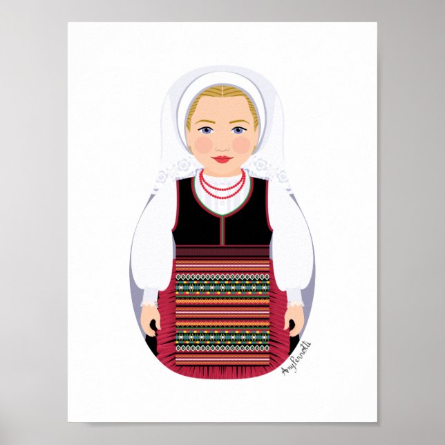 Poster Cartaz da Matryoshka Loura Lika Croata (Frente)