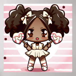 POSTER CARTAZ DA MENINA AFRO FOFA