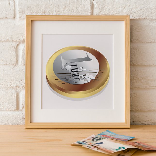 Poster Cartaz da Moeda de Um Euro (Criador carregado)