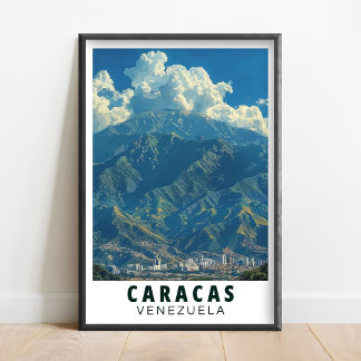 Poster Cartaz da Montanha Ávila - Arte de Caracas - Ávila