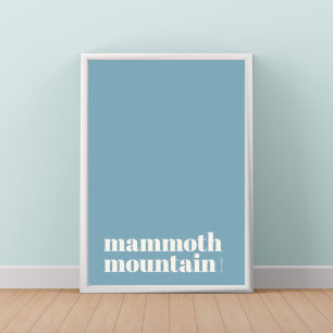 Poster Cartaz da Montanha Mammoth Califórnia cidade moder