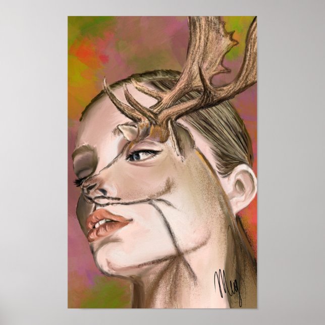 Poster Cartaz da Mulher Cervo (Frente)