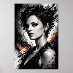 Poster Cartaz da Musa da Meia-Noite da Tinta e da Desobed
