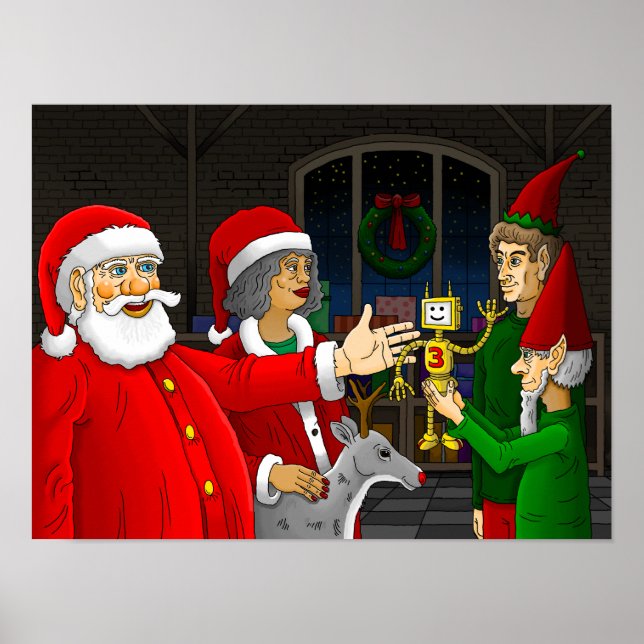 Poster Cartaz da Oficina do Papai Noel (Frente)