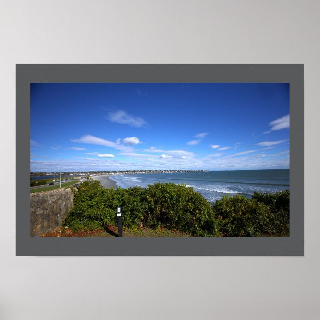 Poster Cartaz da Paisagem Aquática da Praia de Rhode Isla (Frente)
