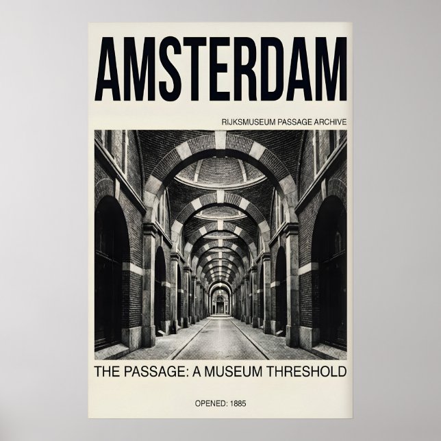 Poster Cartaz da Passagem de Amsterdã - Corredor Arquitet (Frente)