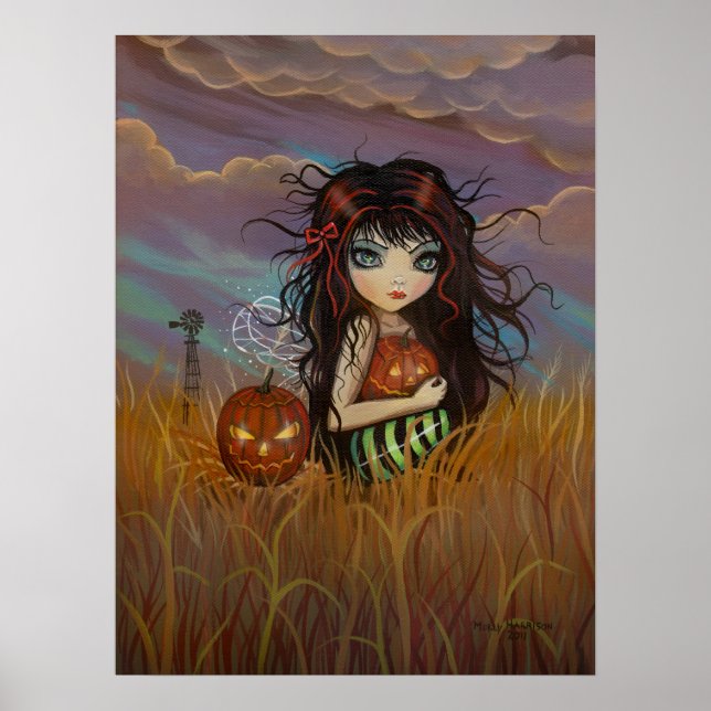 Póster Cartaz da Pequena Fada de Halloween (Frente)