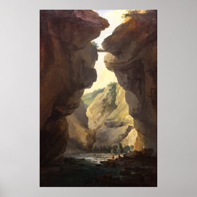 Poster Cartaz da Ponte e Gargantas do Rio Dala (1777) (Frente)