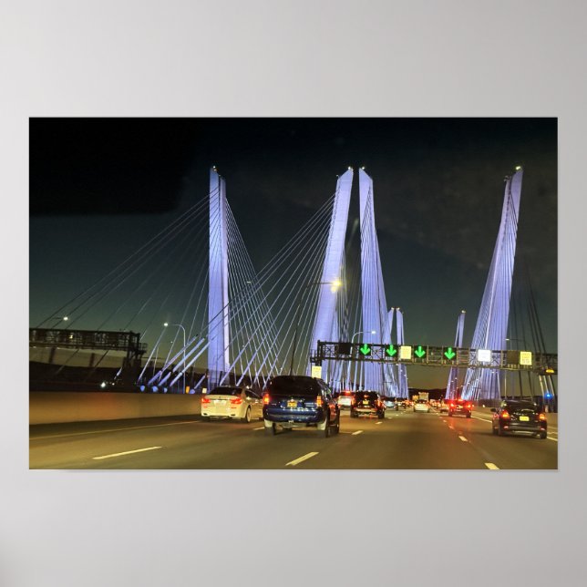 Poster Cartaz da Ponte Iluminada de Nova York (Frente)