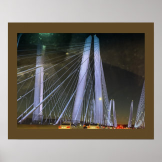 Poster Cartaz da Ponte Iluminada de Nova York