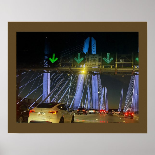 Poster Cartaz da Ponte Iluminada de Nova York (Frente)