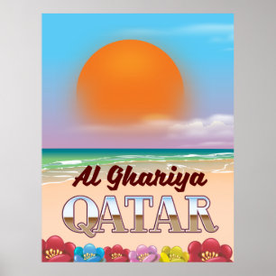 Poster Cartaz da praia Al Ghariya Qatar