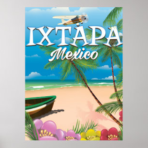 Póster Cartaz da praia de Ixtapa México