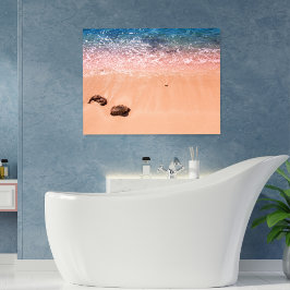 Póster Cartaz da Praia Rocky das Ilhas Cayman