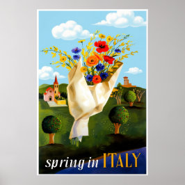Poster cartaz da primavera na Itália