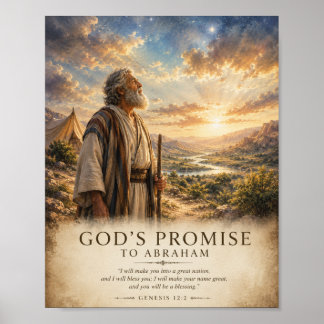 Poster Cartaz da Promessa de Deus a Abraão
