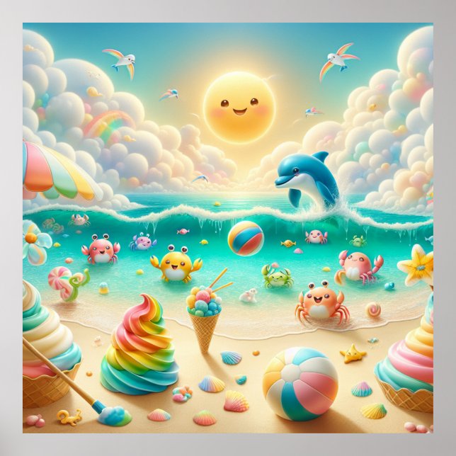 Poster Cartaz da Rainbow Beach Nursery (Frente)