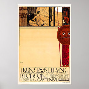 Poster Cartaz da Secessão de Viena de Gustav Klimt Arte A