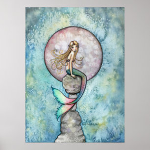 Poster Cartaz da Sereia da Lua Afundando