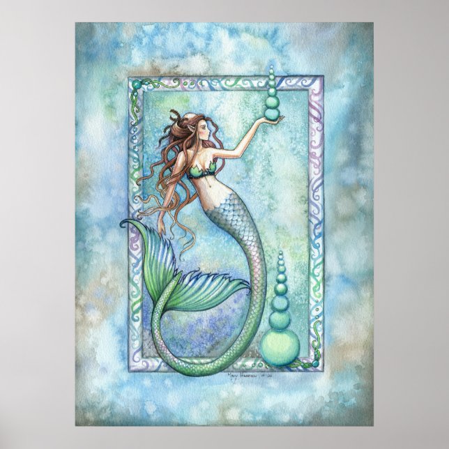 Póster Cartaz da Sereia Equilibrista por Molly Harrison (Frente)