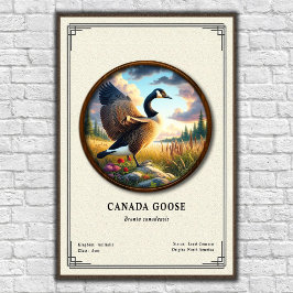 Poster Cartaz da Série de Zoologia do Ganso do Canadá