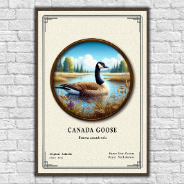 Poster Cartaz da Série de Zoologia do Ganso-do-Canadá