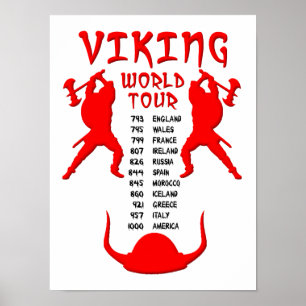 Poster Cartaz da Turnê Mundial Viking