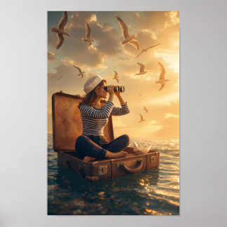 Poster Cartaz da Viagem de Encantamento no Mar Dourado