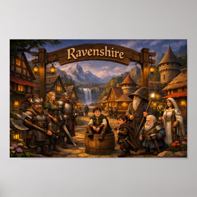 Poster Cartaz da Vila de Ravenshire (Frente)