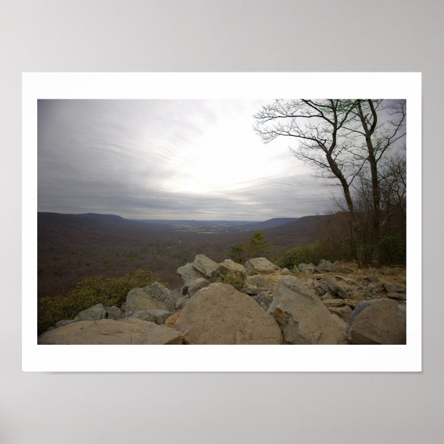 Poster Cartaz da Vista do Hawk Mountain (Frente)