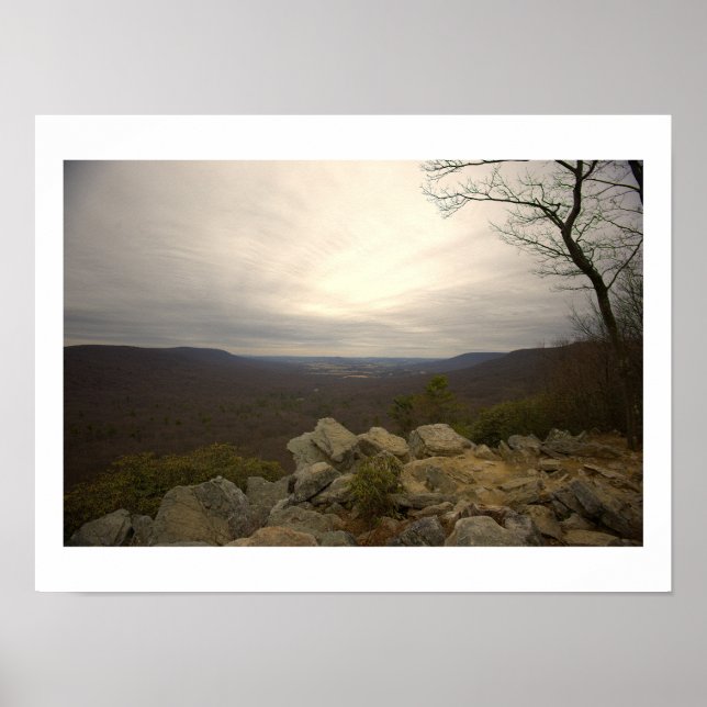 Poster Cartaz da Vista do Hawk Mountain (Frente)