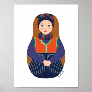 Poster Cartaz Dane, Rømø Matryoshka