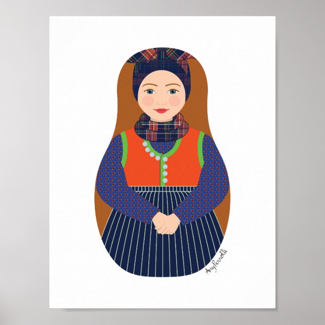Poster Cartaz Dane, Rømø Matryoshka (Frente)