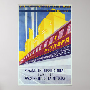 Poster Cartaz das Ferrovias Alemãs Quem viaja de vagão-ca