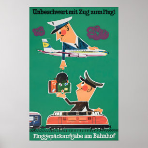 Poster Cartaz das Ferrovias Alemãs Viagem despreocupada d