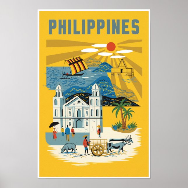Poster cartaz das Filipinas (Frente)