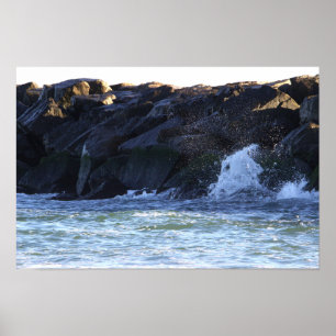 Poster Cartaz das Ondas do Molhe de Manasquan