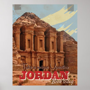 Poster Cartaz das viagens vintage das férias de Jordão