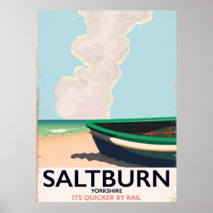 Póster Cartaz das viagens vintage de Saltburn - de