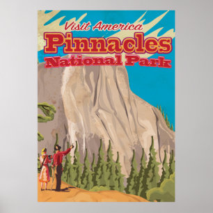 Póster Cartaz das viagens vintage do parque nacional dos