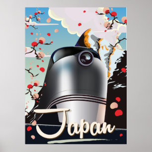 Poster Cartaz das viagens vintage do trem de Japão