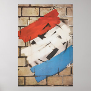 Poster Cartaz de 1945 celebrando a libertação da França
