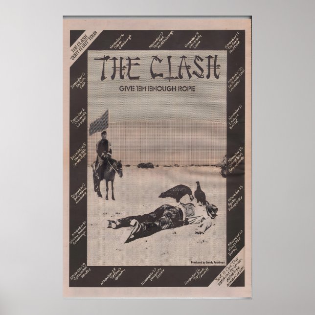 Poster Cartaz de 1978 CLASH SIOUXSIE e os Banshees (Frente)