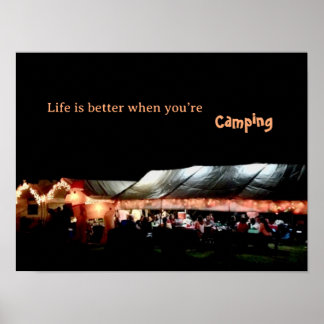 Poster Cartaz de Acampamento
