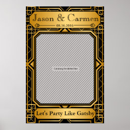 Póster Cartaz de Adereços de Casamento Gatsby para Photob