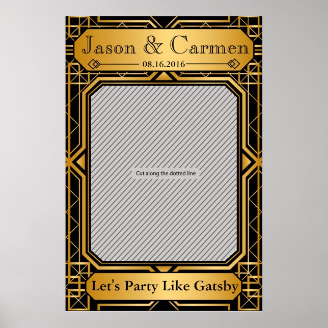 Póster Cartaz de Adereços de Casamento Gatsby para Photob (Frente)