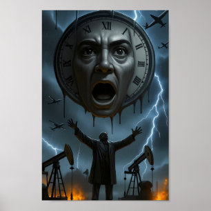 Poster Cartaz de Alerta de Tempestade Surrealista Fim do 