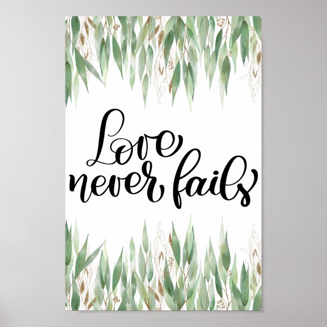 Poster Cartaz de Amor de Verde Eucalipto Nunca Falha (Frente)